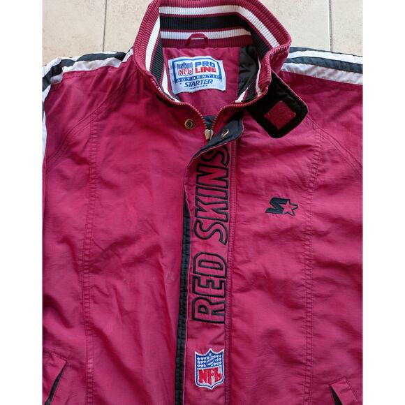 Washington Redskins Commanders 90s STARTER puffer jacket coat M red NFL Pro vtg - Picture 6 of 14